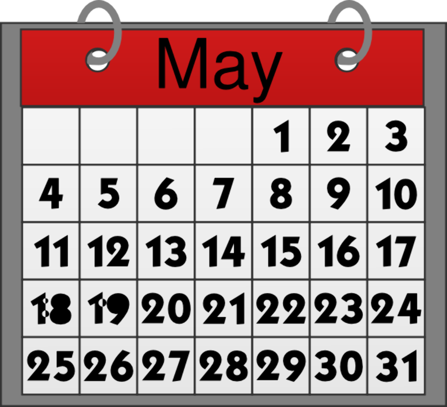 may clipart calendar