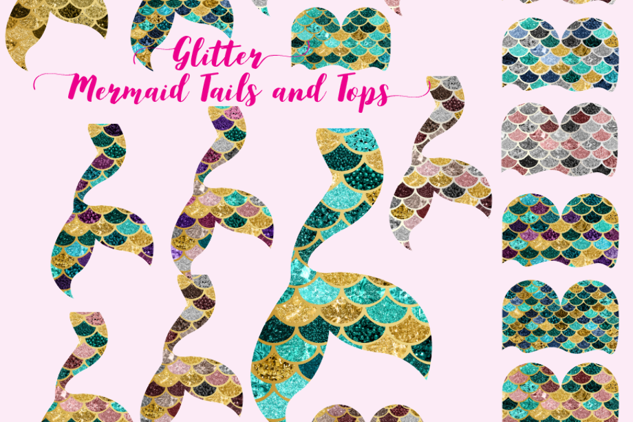 mermaid tail clipart gold