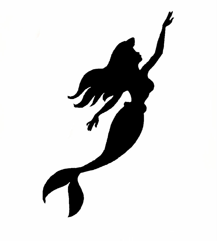 mermaid tail clipart black