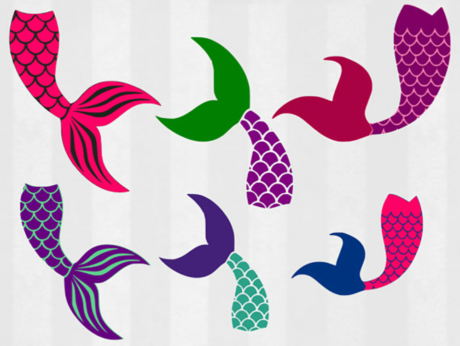 mermaid tail clipart silhouette cameo