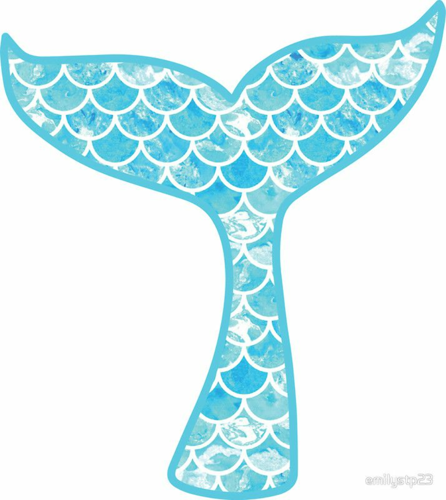 mermaid tail clipart outline