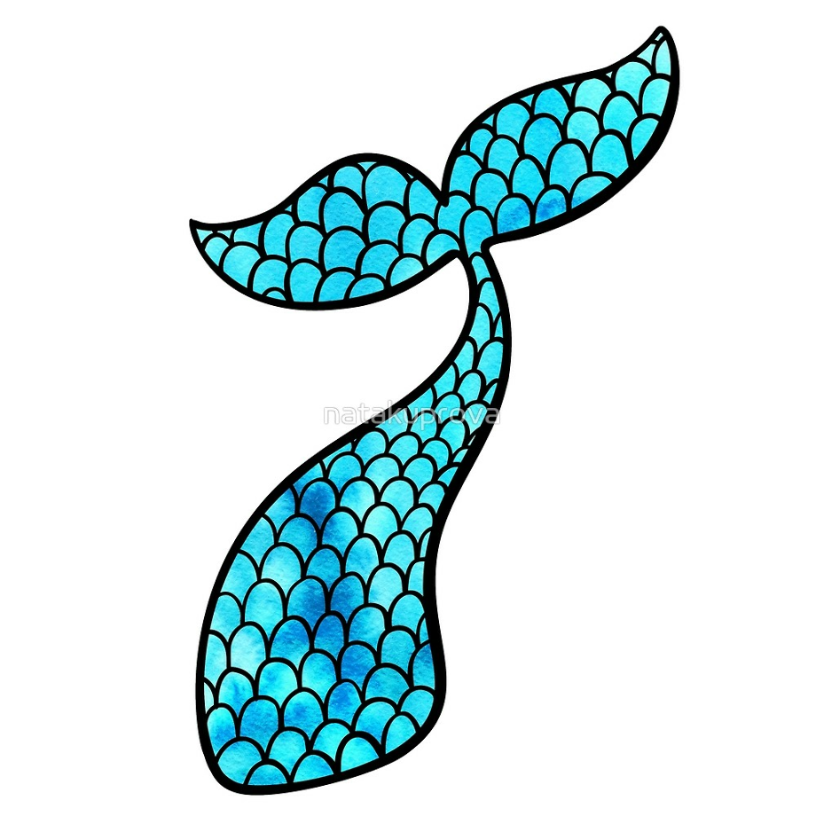 mermaid tail clipart curved