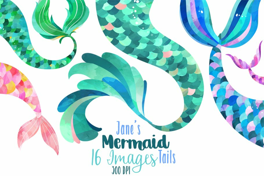 mermaid tail clipart simple