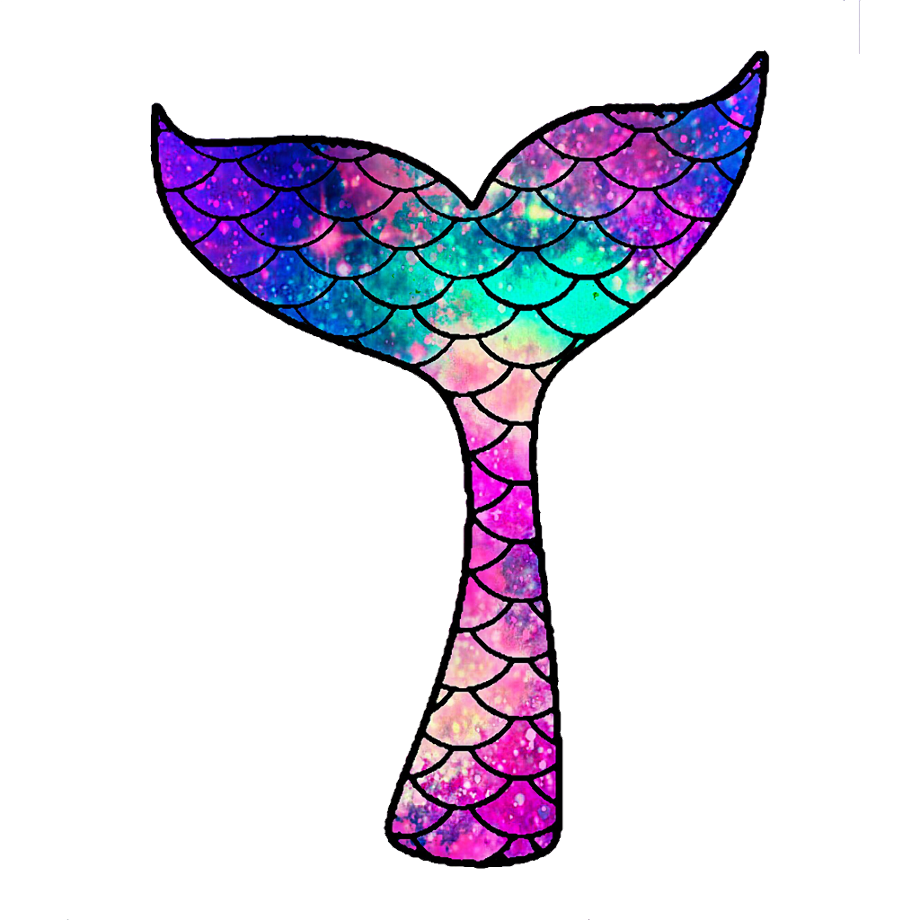 mermaid tail clipart colorful