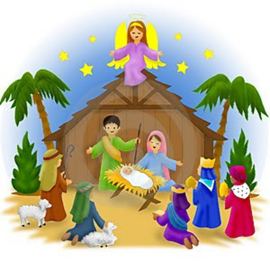 nativity clipart manger scene
