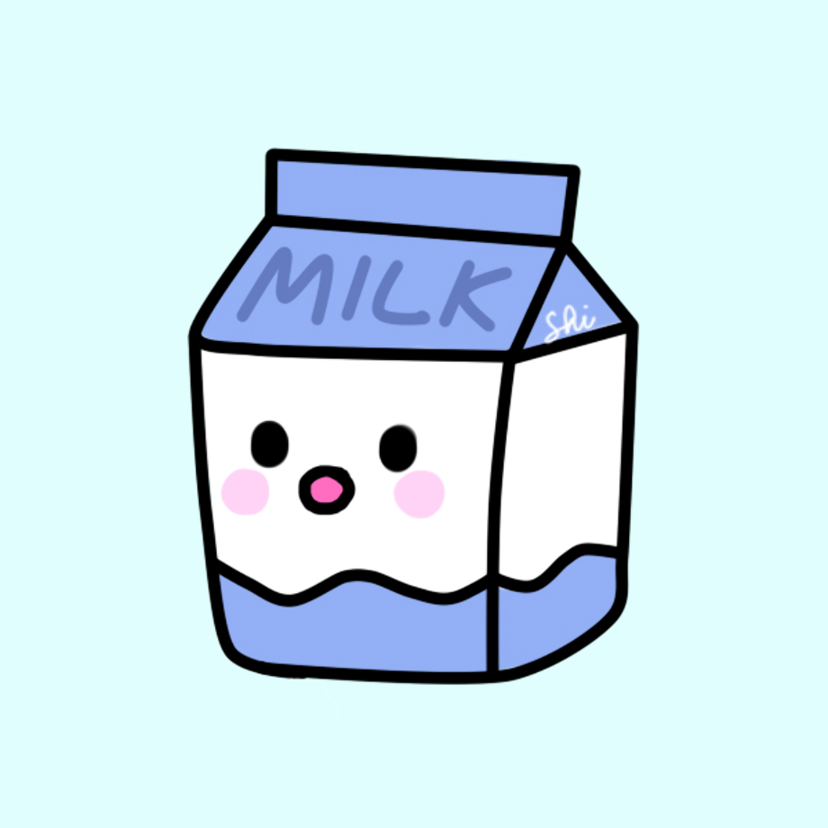 milk clipart kawaii