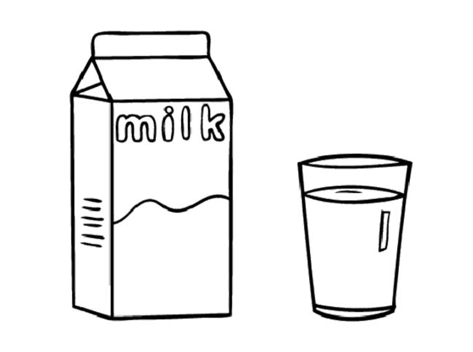 milk clipart coloring