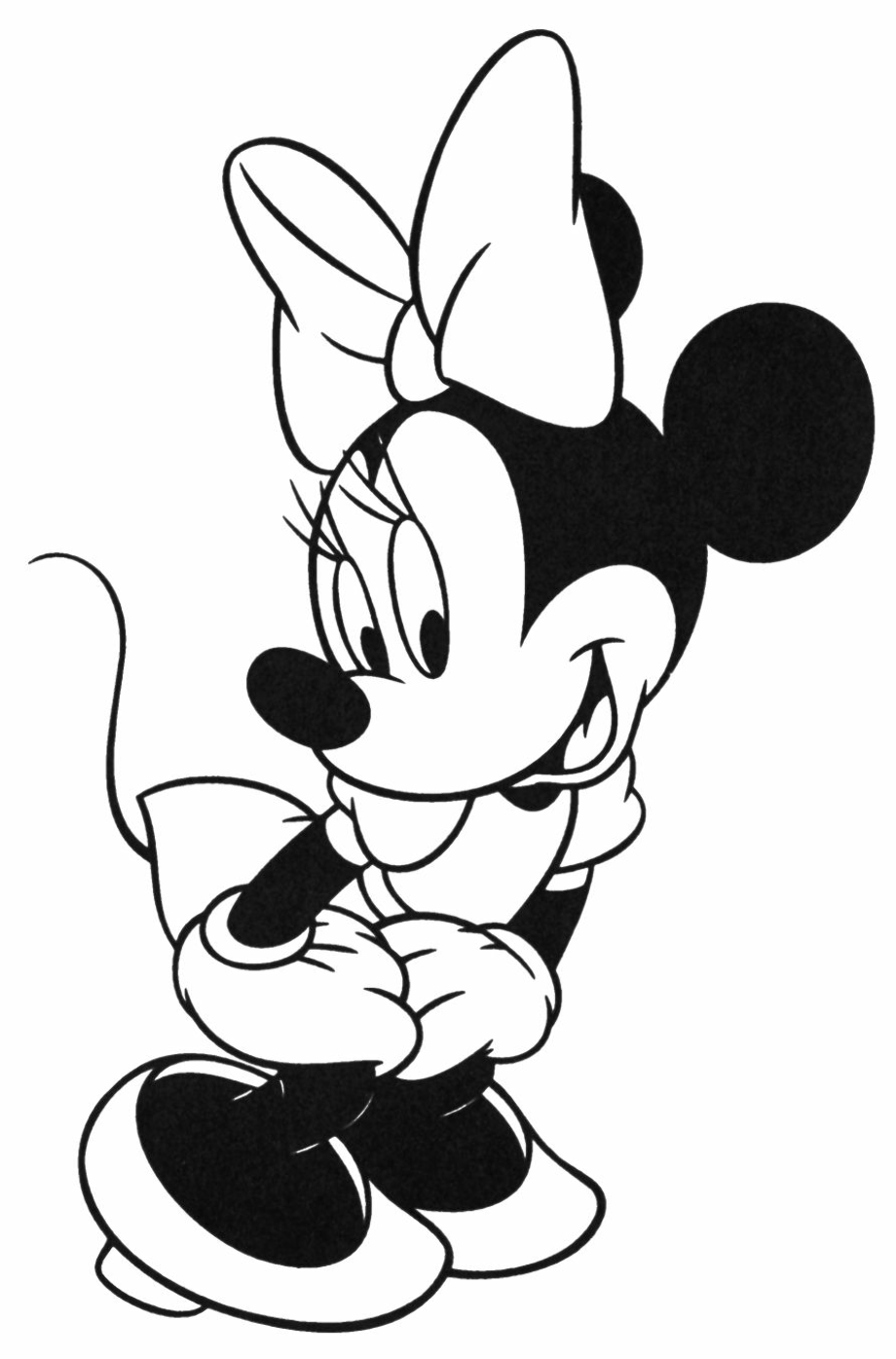 Minnie mouse clipart outline.