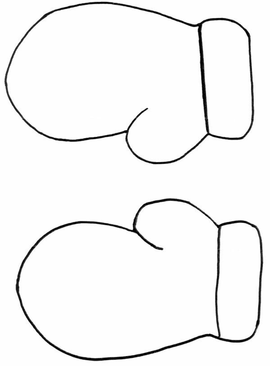 Download High Quality mittens clipart coloring page