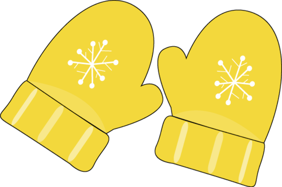 mittens clipart yellow