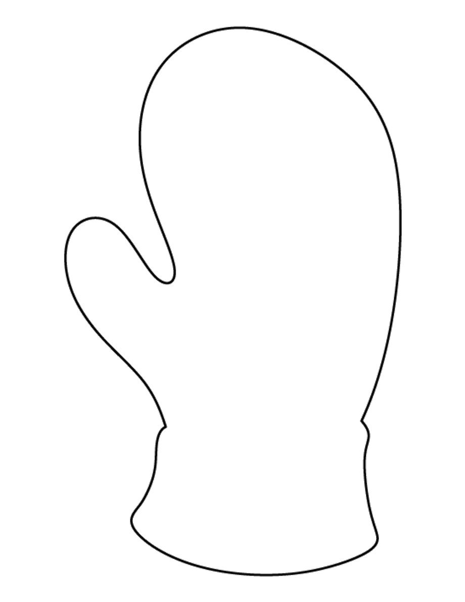 Mitten Outline Printable Free