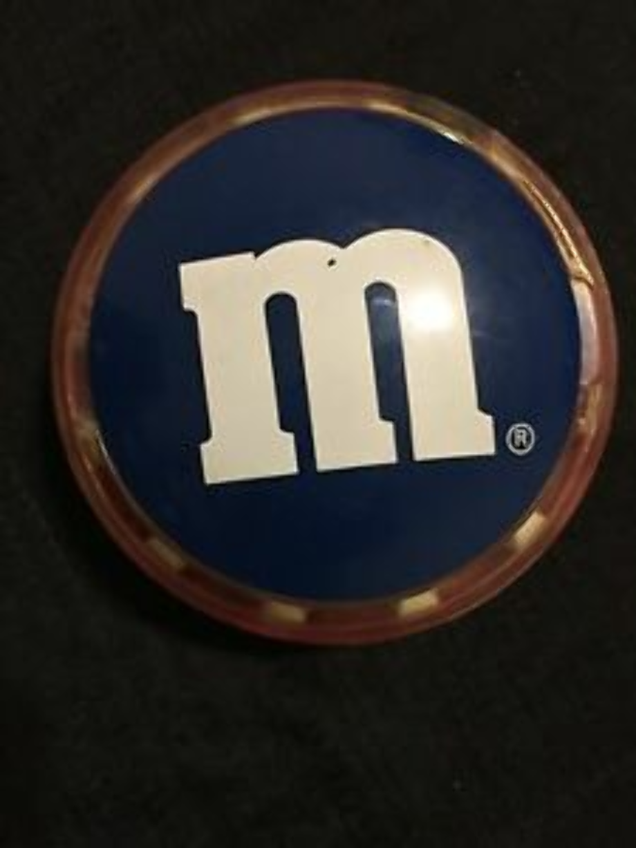 M&m logo blue. Details about m power