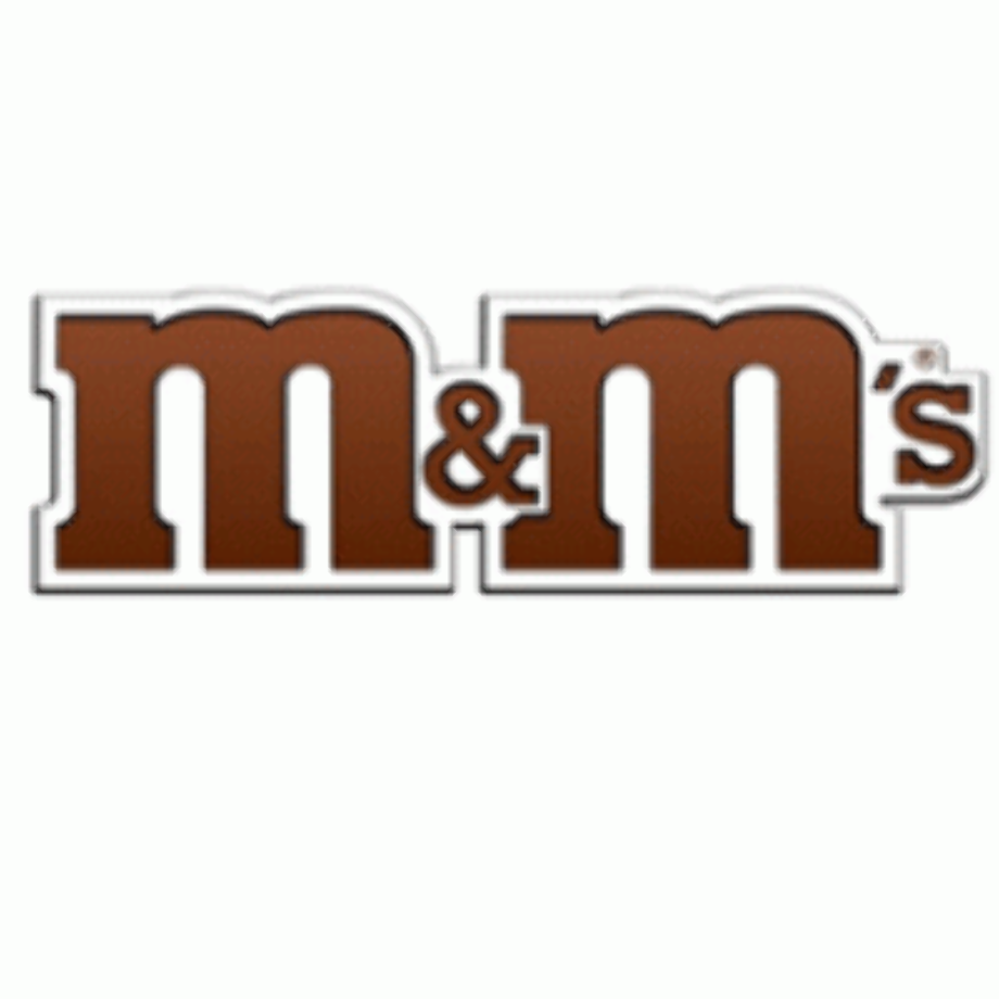 m&m logo candy