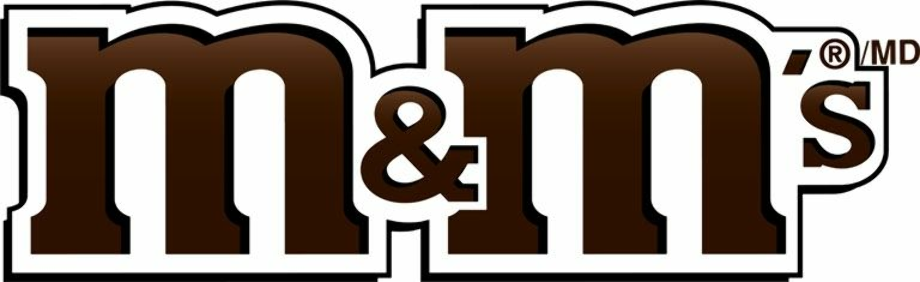 m&m logo candy