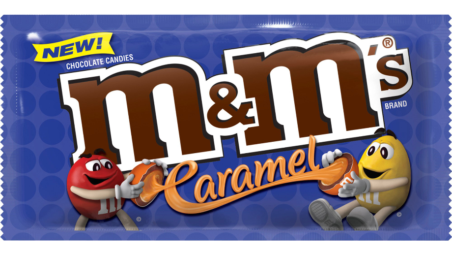 M&m logo caramel