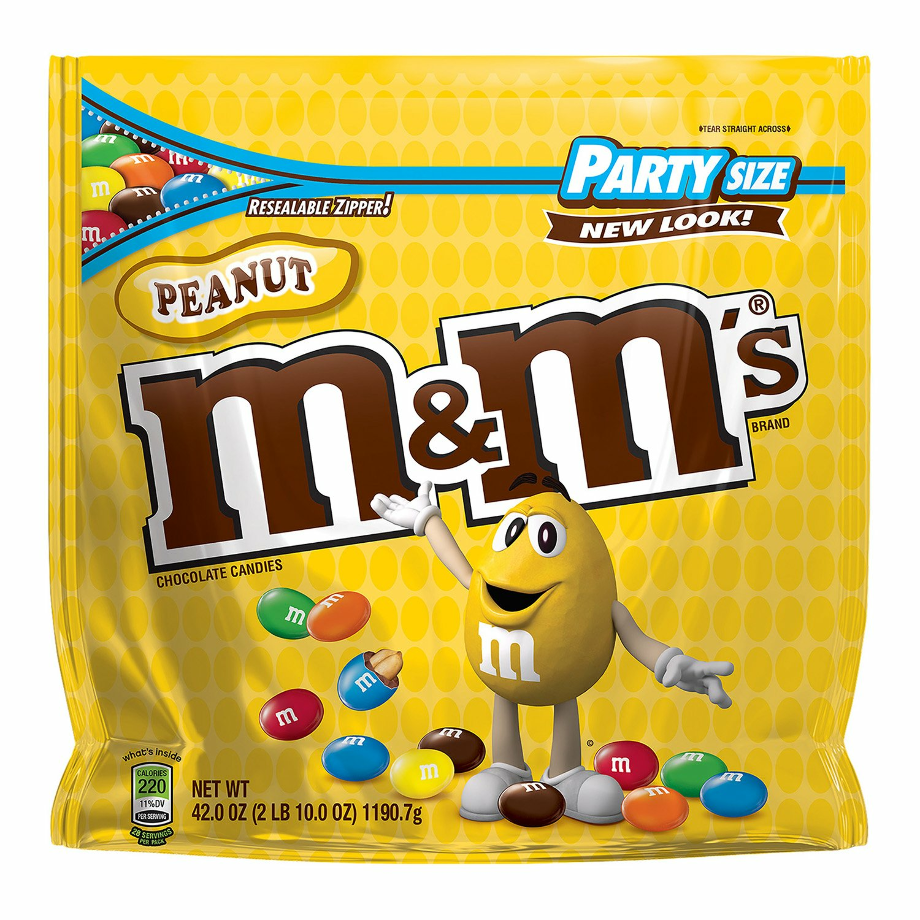 m&m logo peanut