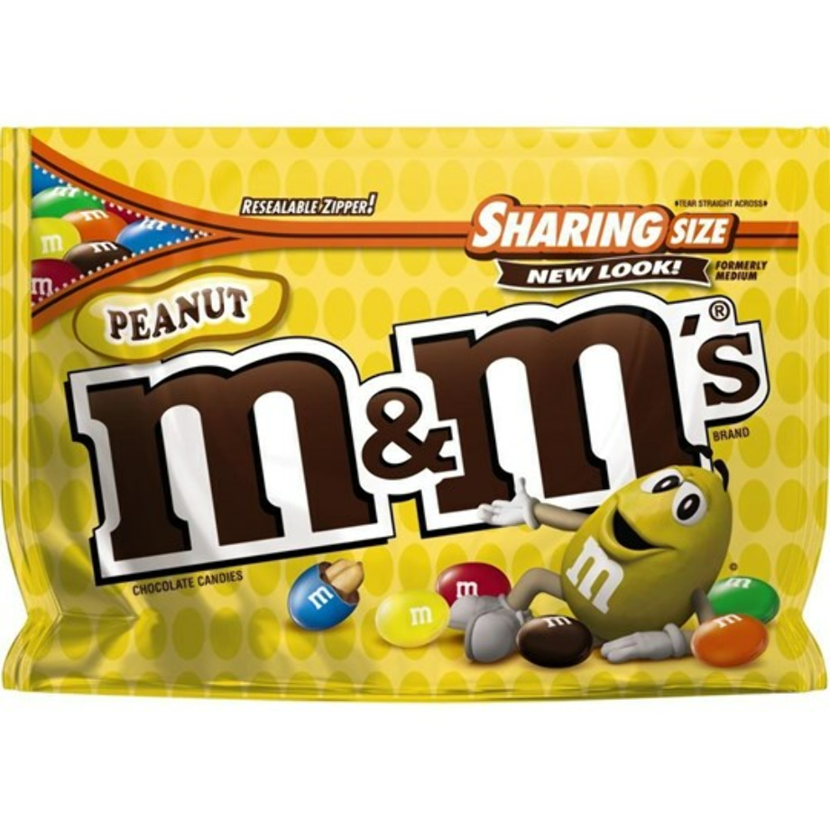 m&m logo peanut