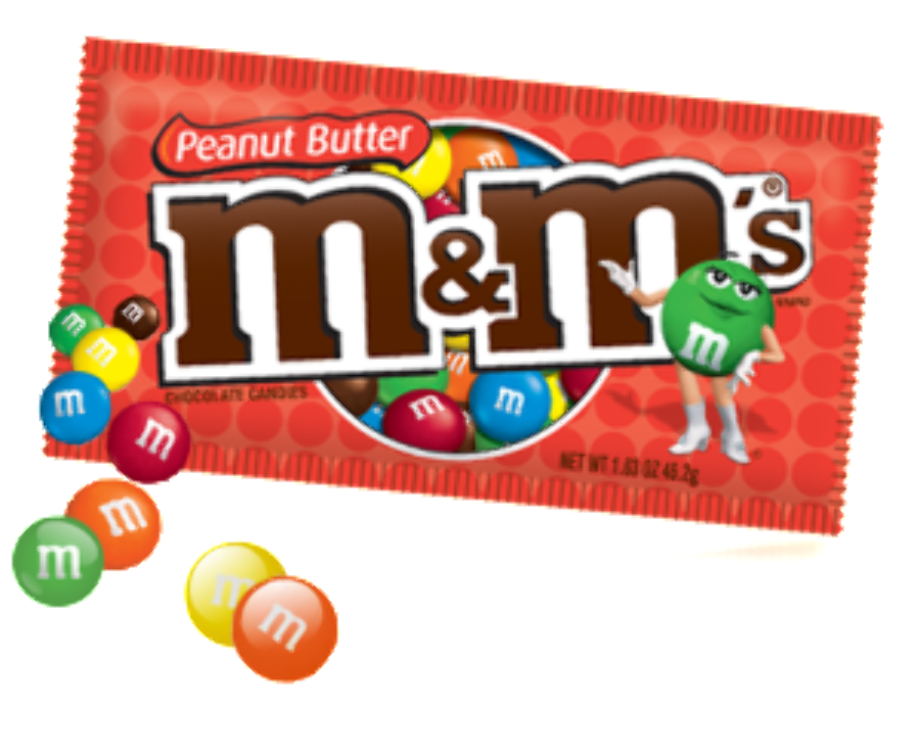 m&m logo peanut