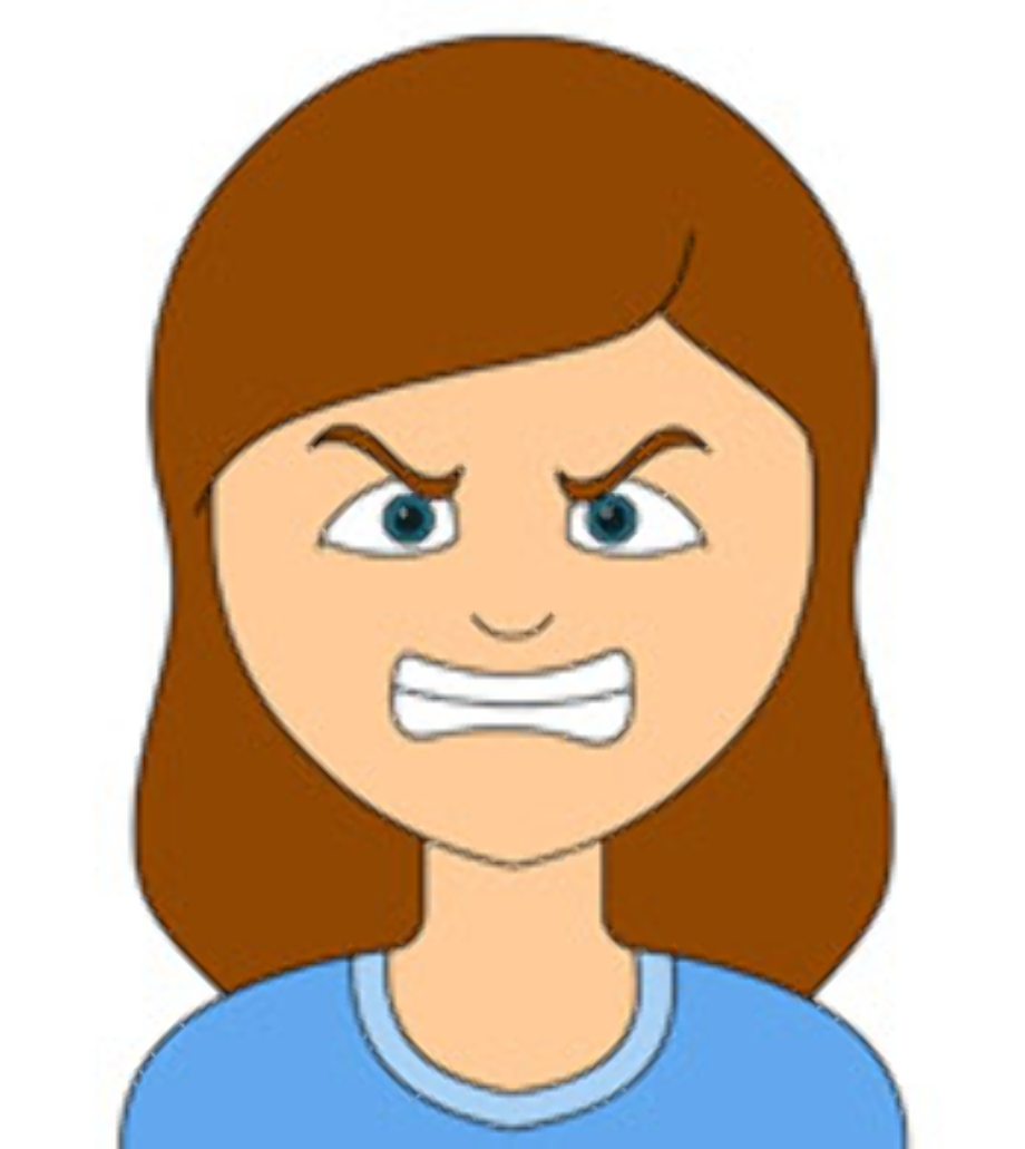 mom clipart angry