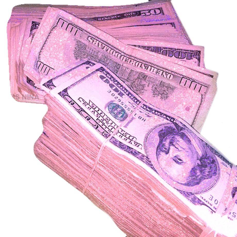 money transparent pink