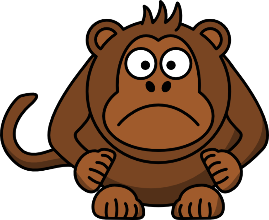 monkey clipart sad