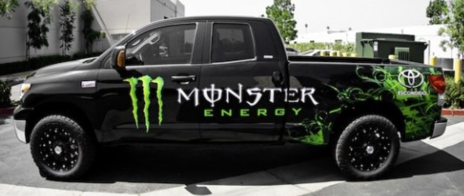 monster logo car