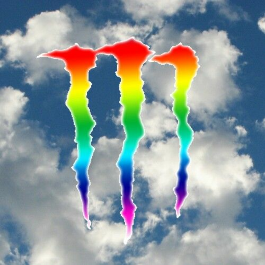 monster logo rainbow