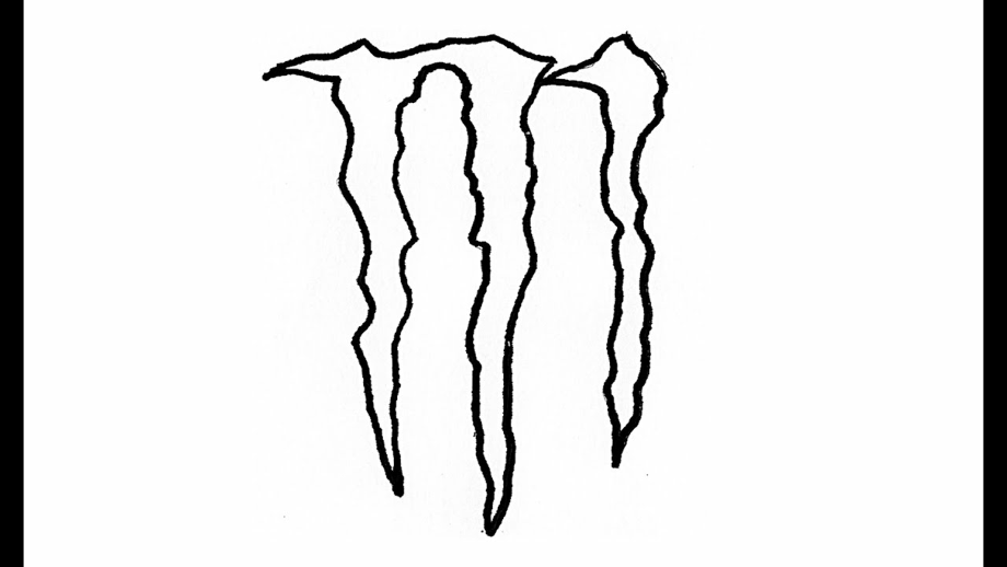 monster logo white