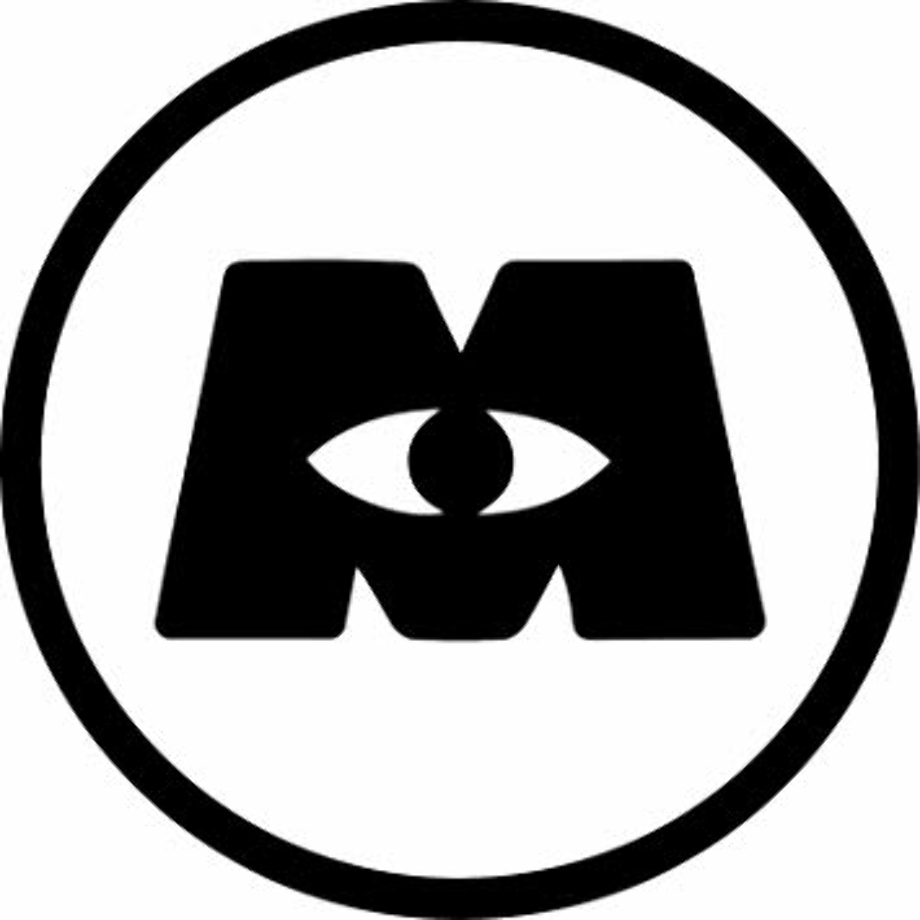 monsters inc logo white