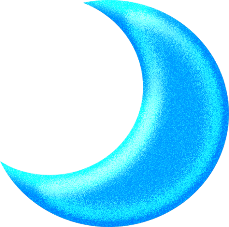 moon clipart blue