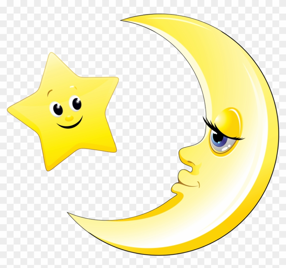moon clipart smiling