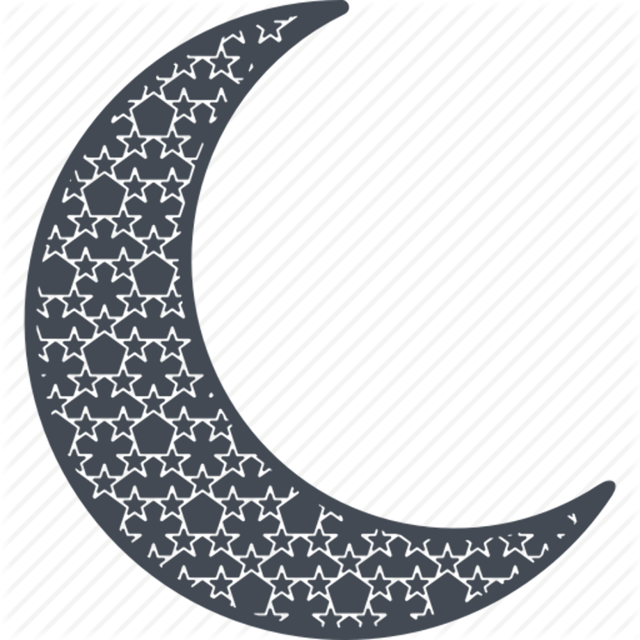 moon clipart black and white ramadan