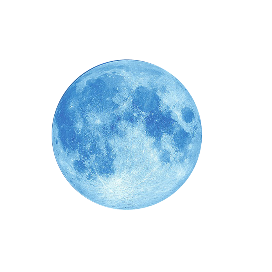 moon transparent blue
