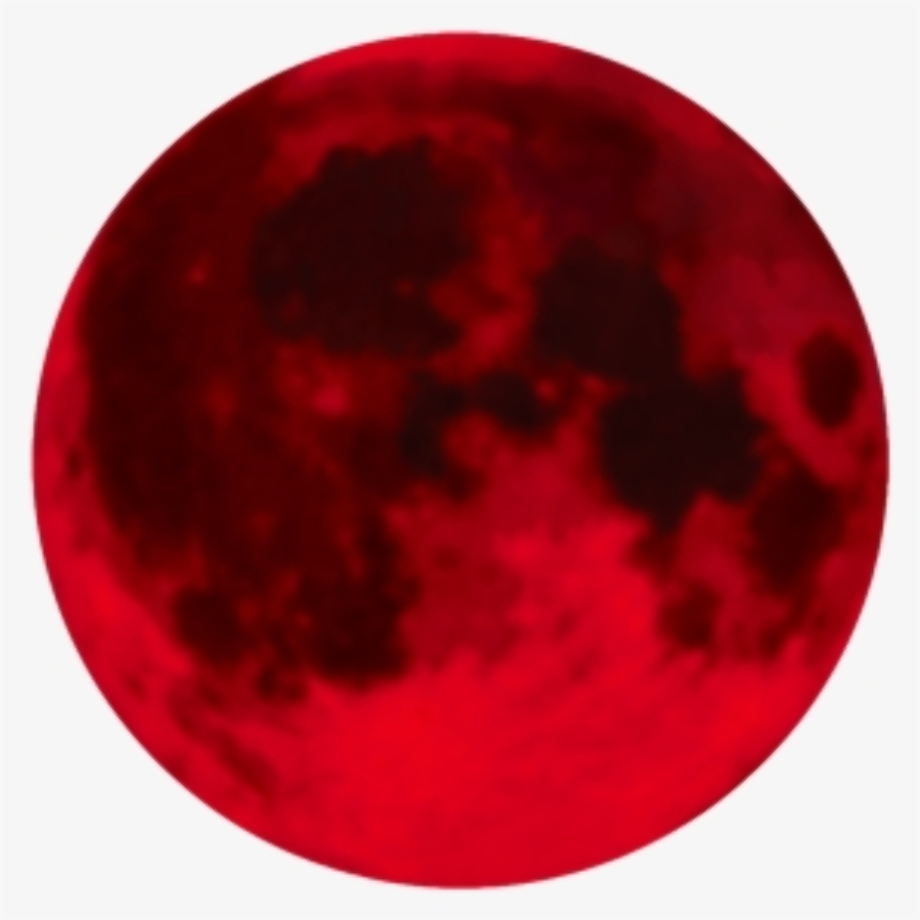 moon transparent red