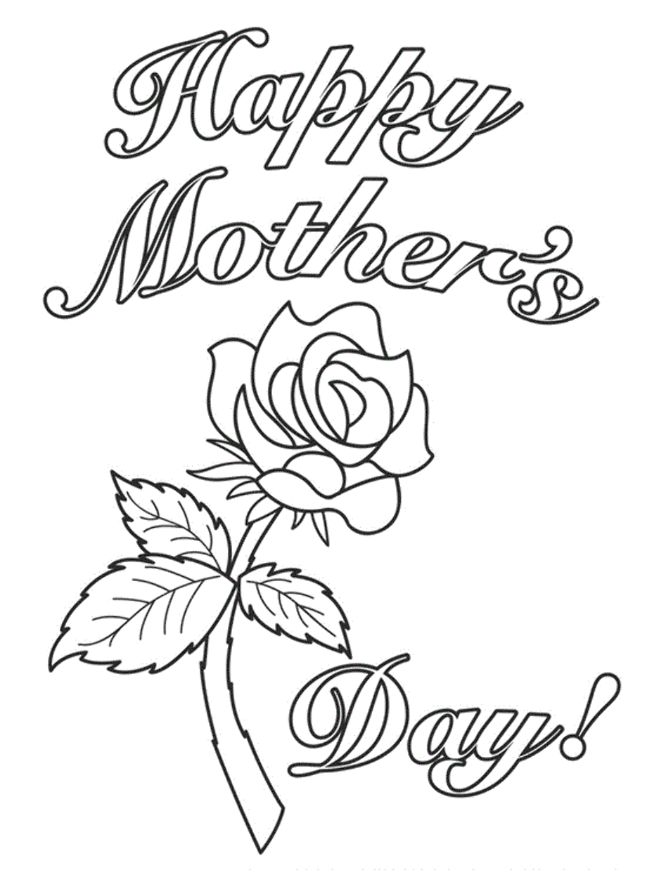 mother's day clipart black and white
