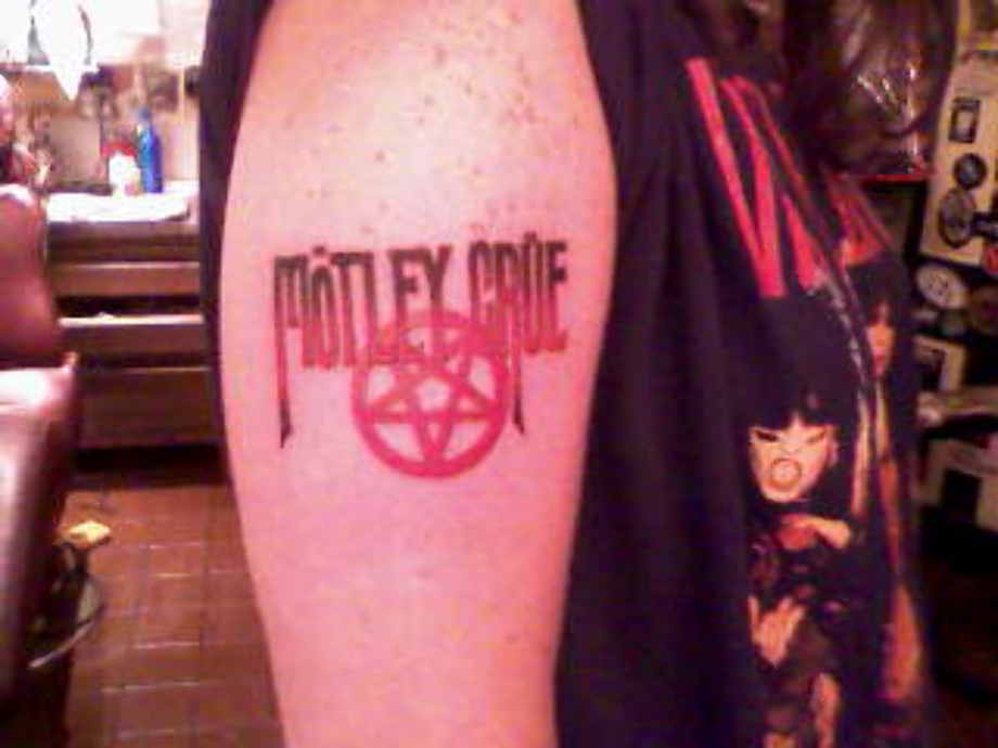 Motley crue logo tattoo.