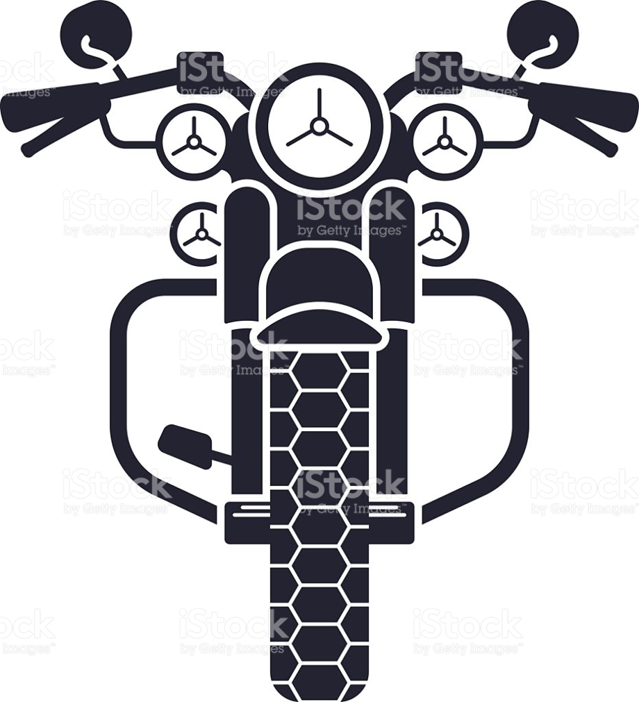 motorcycle clipart front view