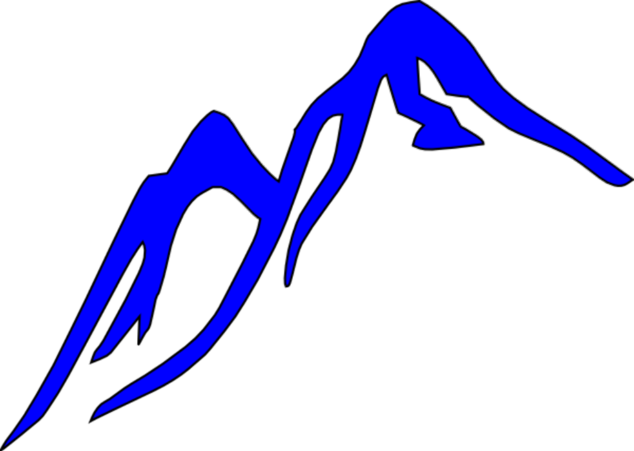mountain clipart blue