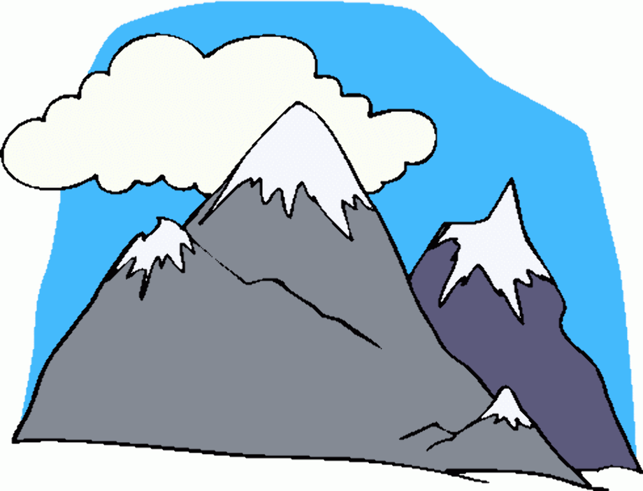 mountains clipart colorful