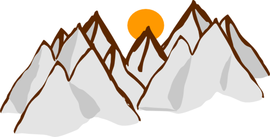 sunset clipart mountain