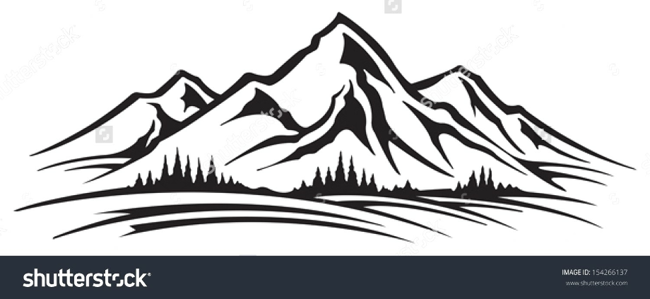 mountains clipart realistic