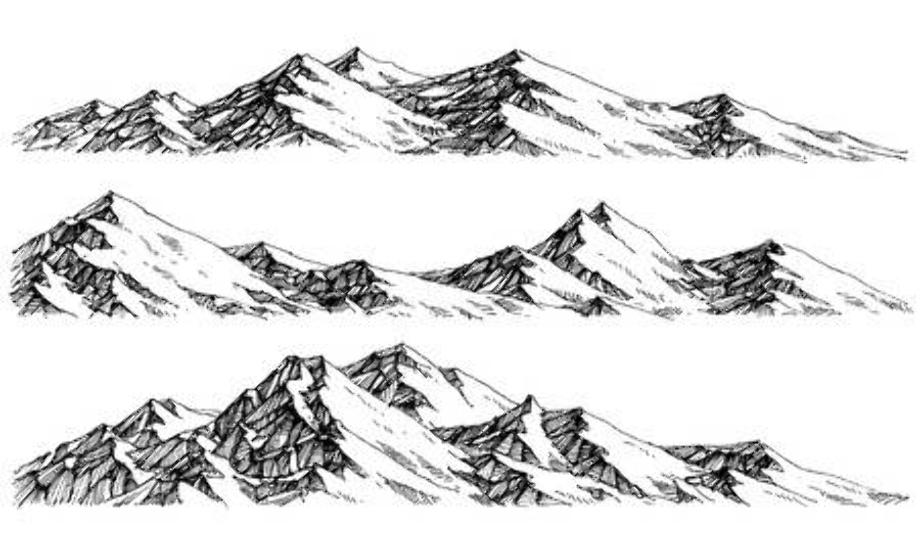 mountain clipart realistic