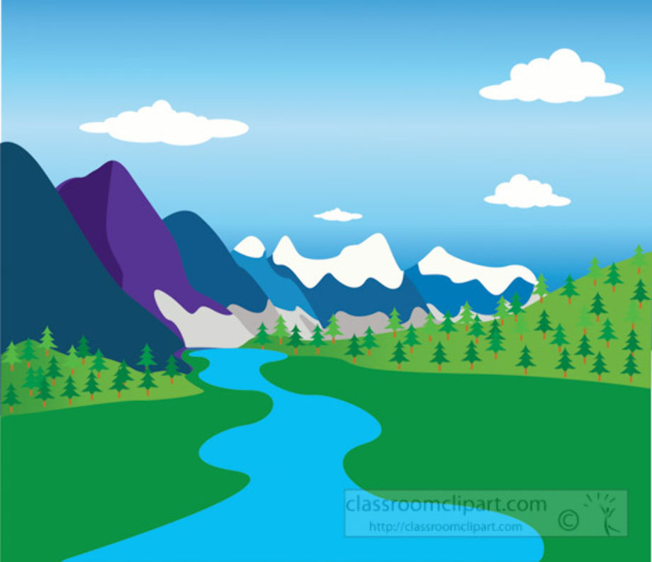 mountain clipart river