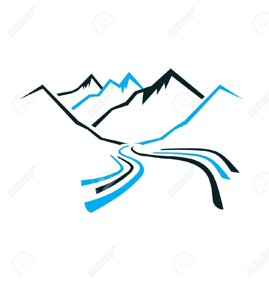 mountain clipart river