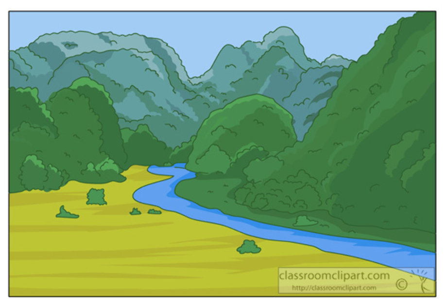 mountain clipart river