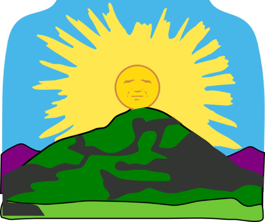 mountain clipart sun