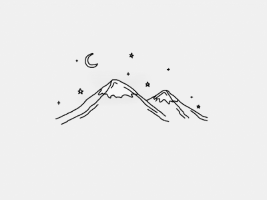 mountains clipart minimalist
