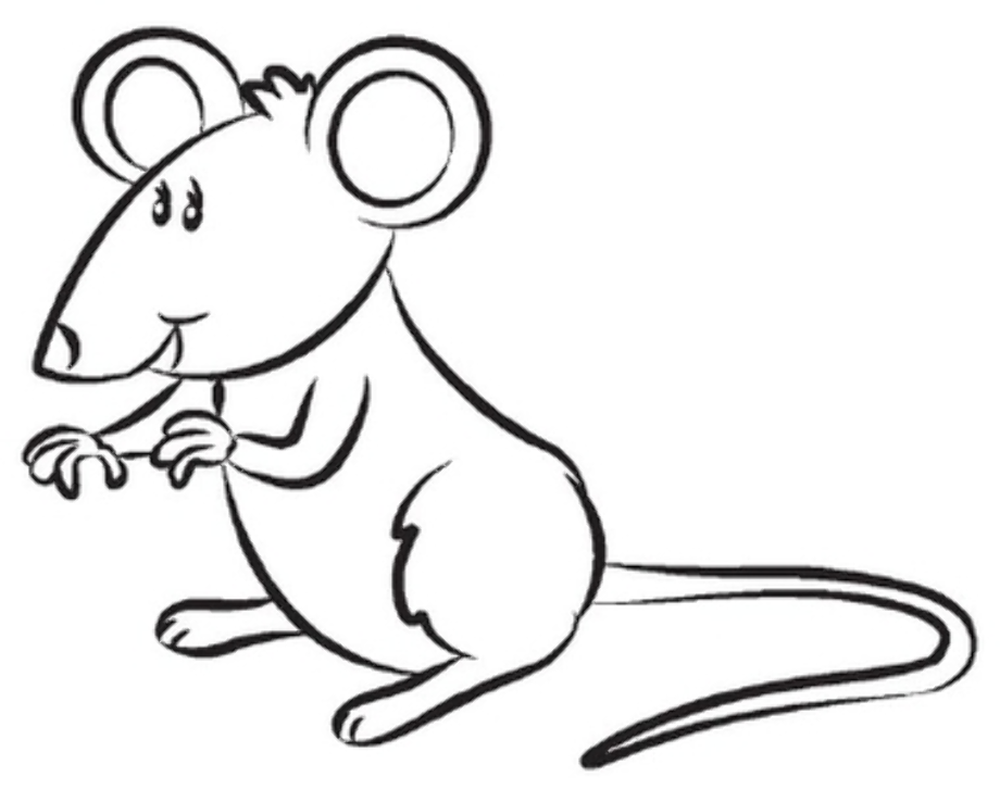 rat clipart outline