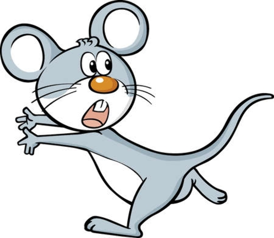 mouse clipart scared