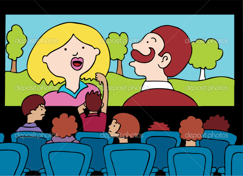 movie theater clipart watch